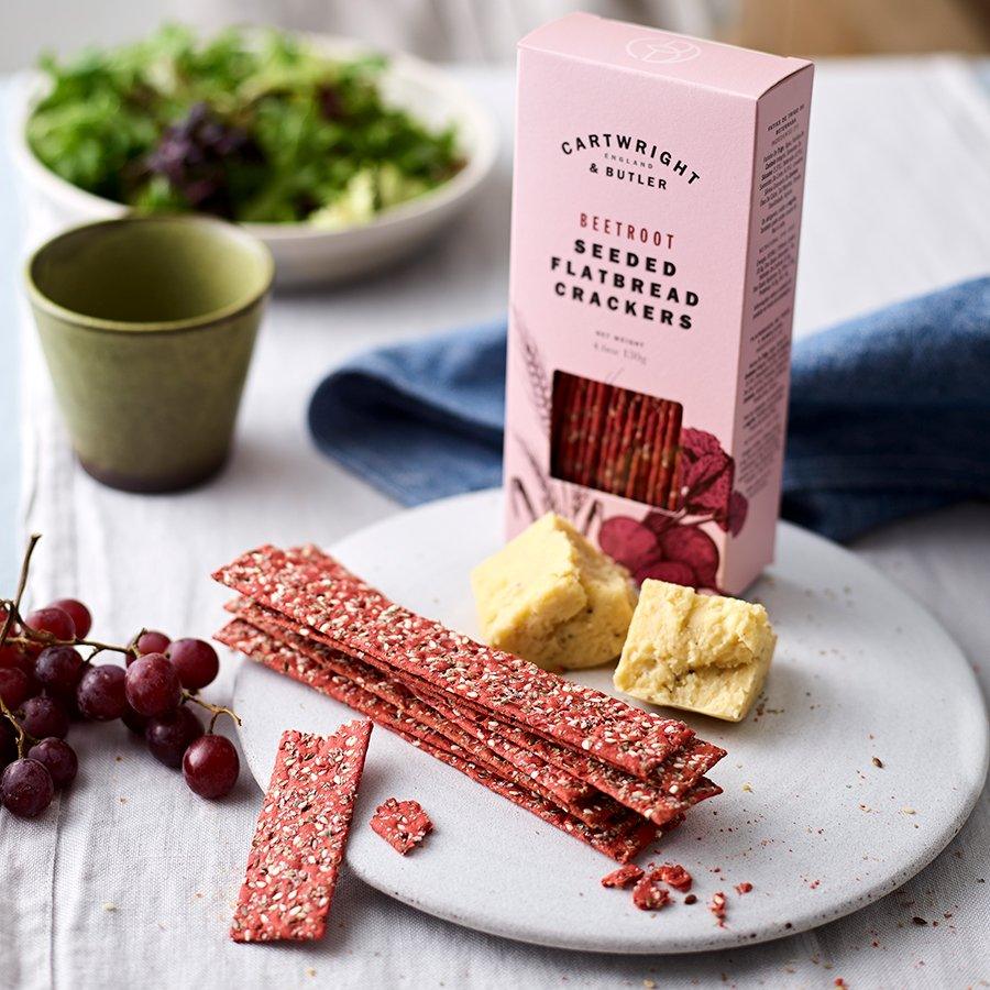 Cartwright & Butler Beetroot Seeded Flatbread Crackers 130g - Celebration Cheeses
