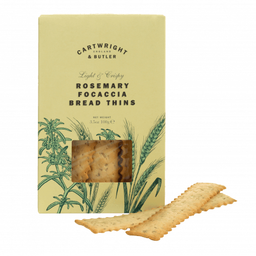Cartwright & Butler Rosemary Focaccia Bread Thins 100g - Celebration Cheeses
