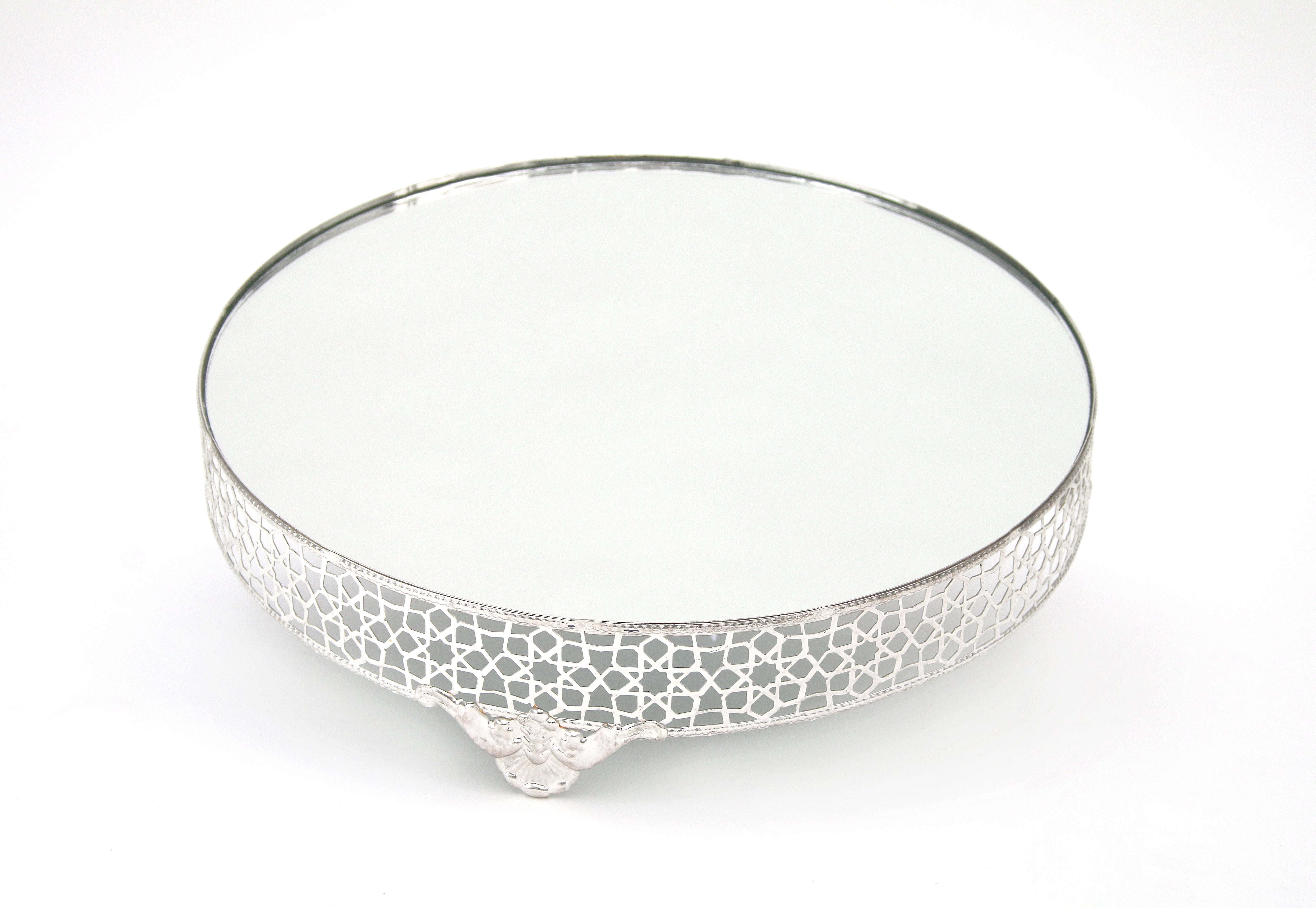 Silver Cake Stand Hire 14" - Celebration Cheeses