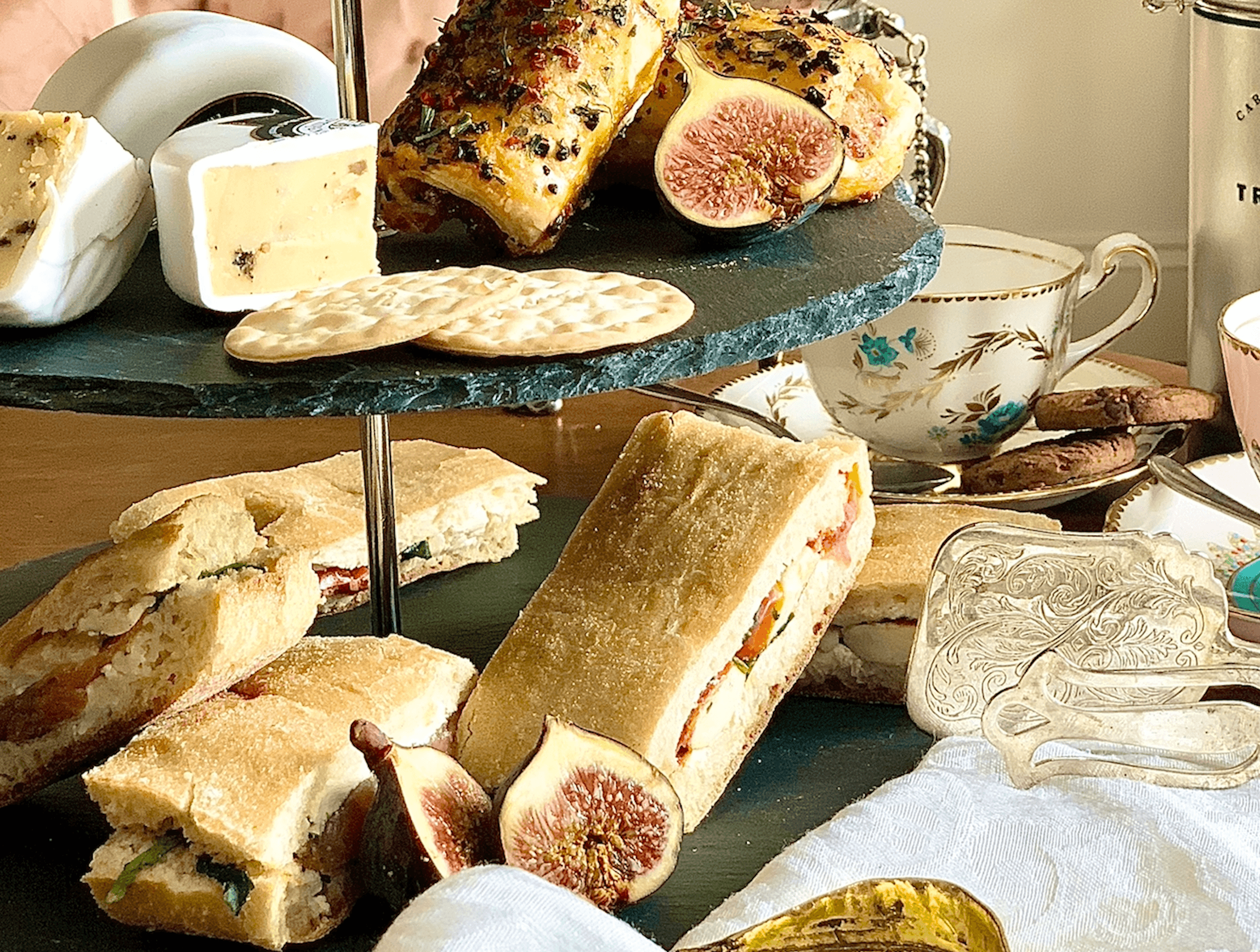 Savoury Afternoon Tea For 2 - Celebration Cheeses
