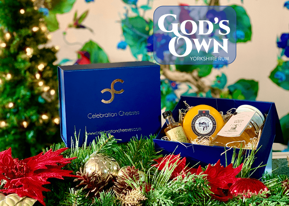God's Own Rum - Golden Festive Cheese Box 200g (cheese weight) - Celebration Cheeses