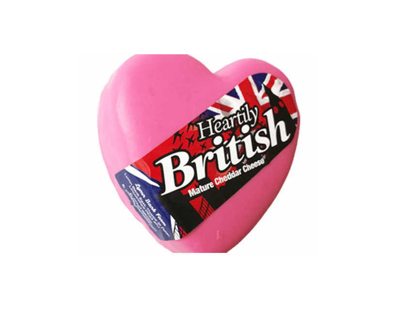Heartily British Cheddar Heart 200g - Celebration Cheeses