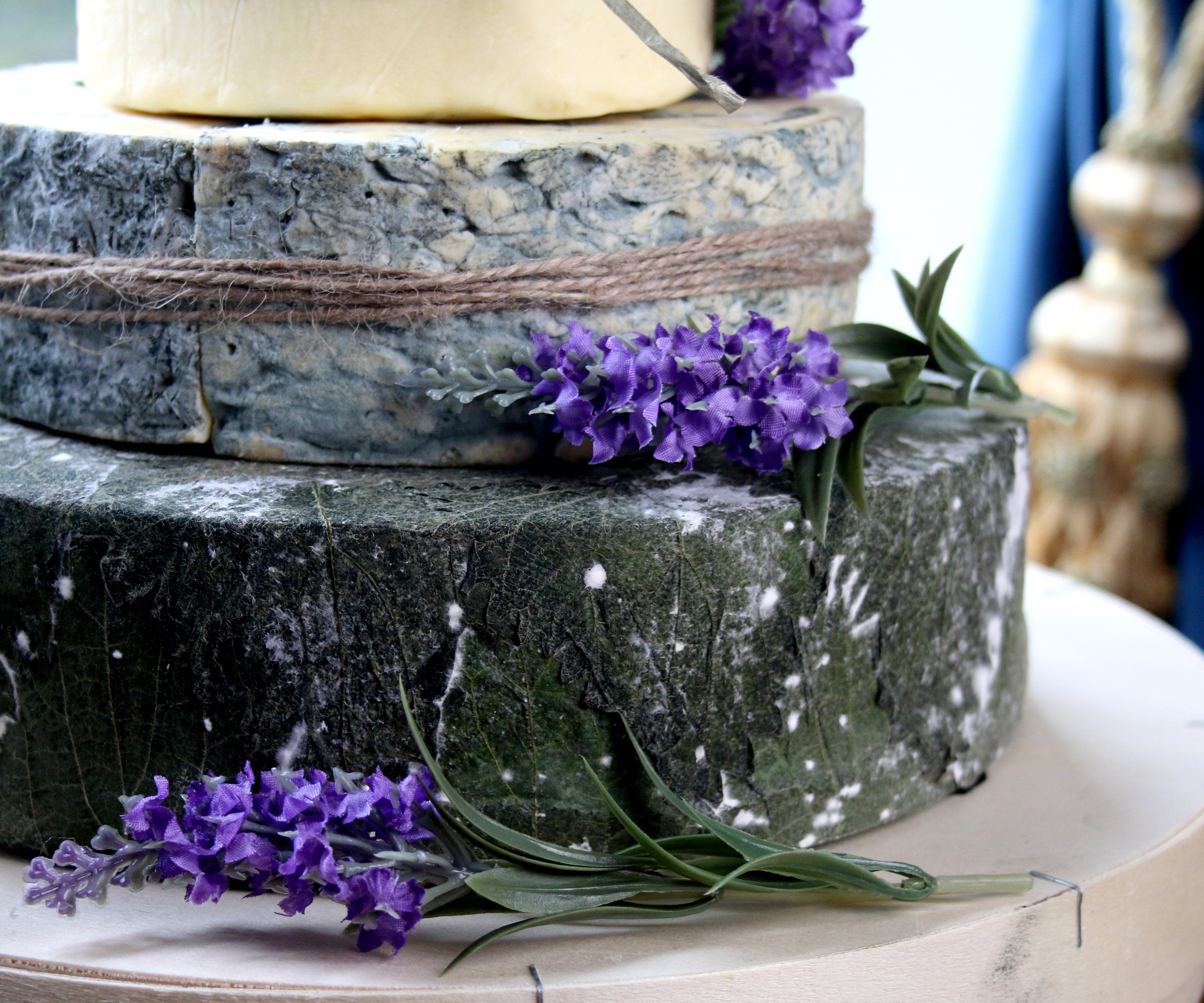 Violet Celebration Cake - serves 80-90 - Celebration Cheeses