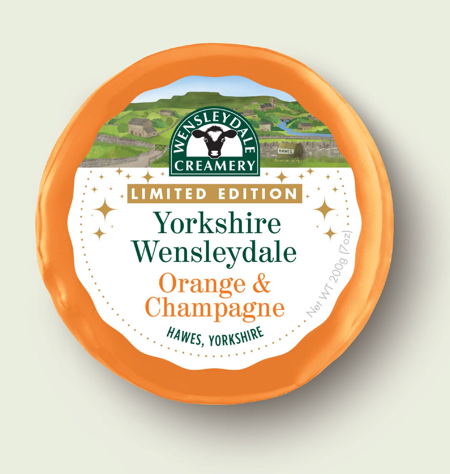 Wensleydale LIMITED EDITION Orange & Champagne 200g - Celebration Cheeses